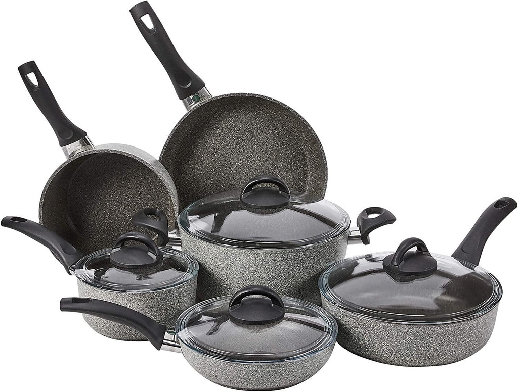 BALLARINI Parma 10-pc Nonstick Pots and Pans Set, Dutch Oven, Made in Italy, Forged Aluminum