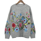 loose embroidered sweater